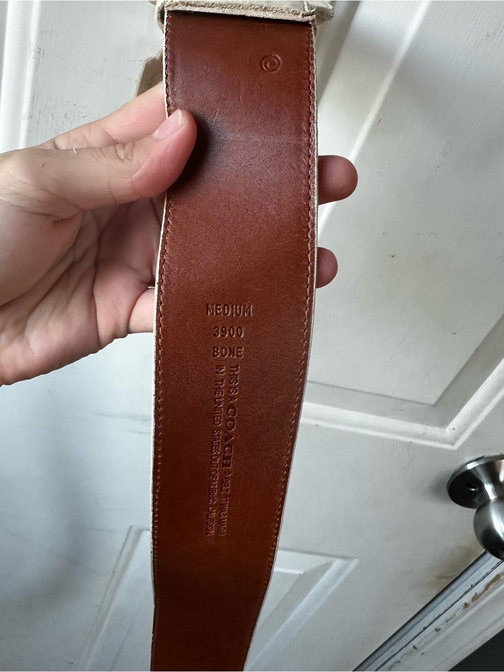 Y2K Vintage Coach Concho Horse Shoe Belt Buckle Leather - Picture 3 of 6